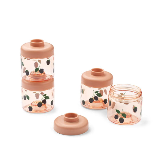 Boîtes alimentaires pour bébés Dominique, lot de 4 - Berry / Pale Tuscany