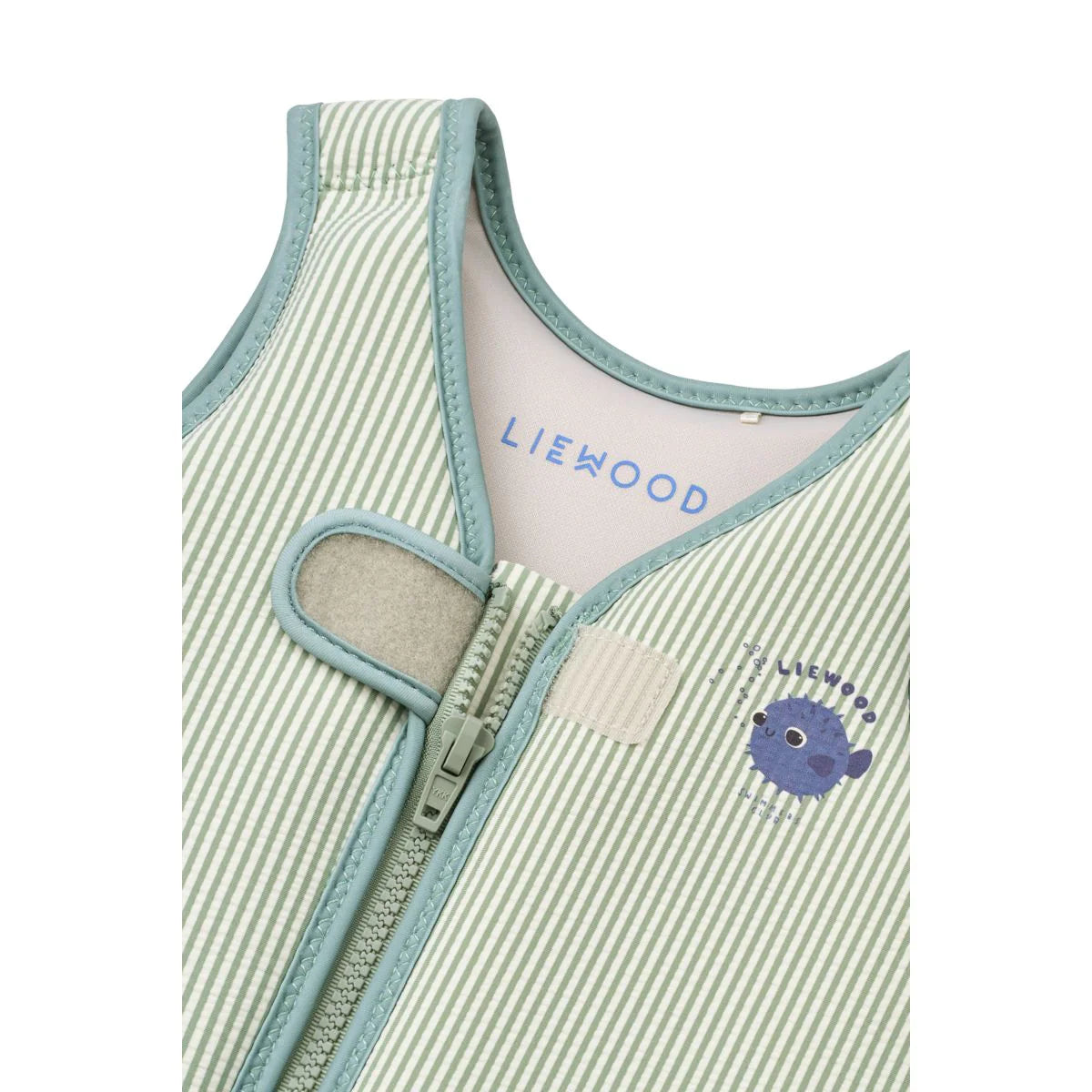 Gilet de Bain en Tissu Gaufré DOVE Peppermint / Sandy