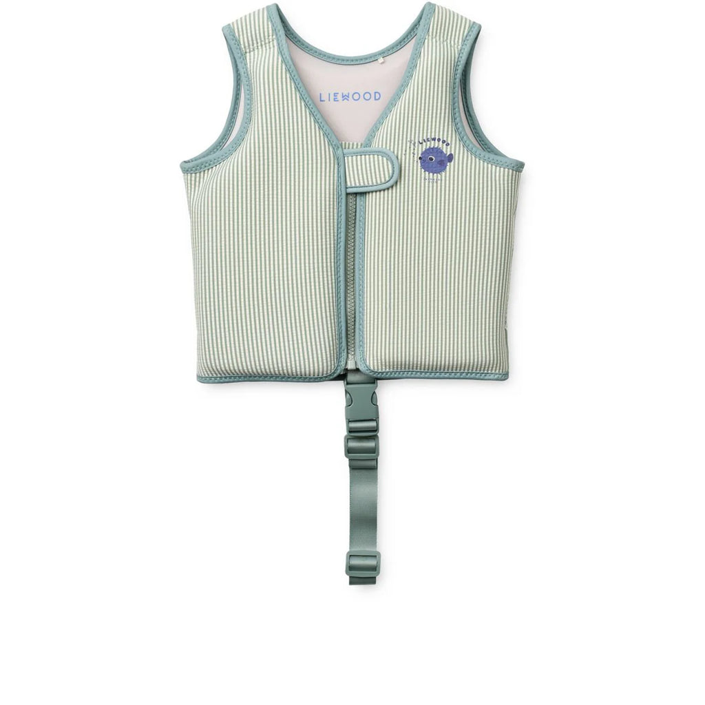 Gilet de Bain en Tissu Gaufré DOVE Peppermint / Sandy