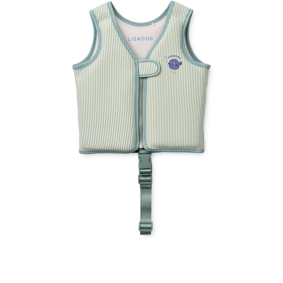Gilet de Bain en Tissu Gaufré DOVE Peppermint / Sandy
