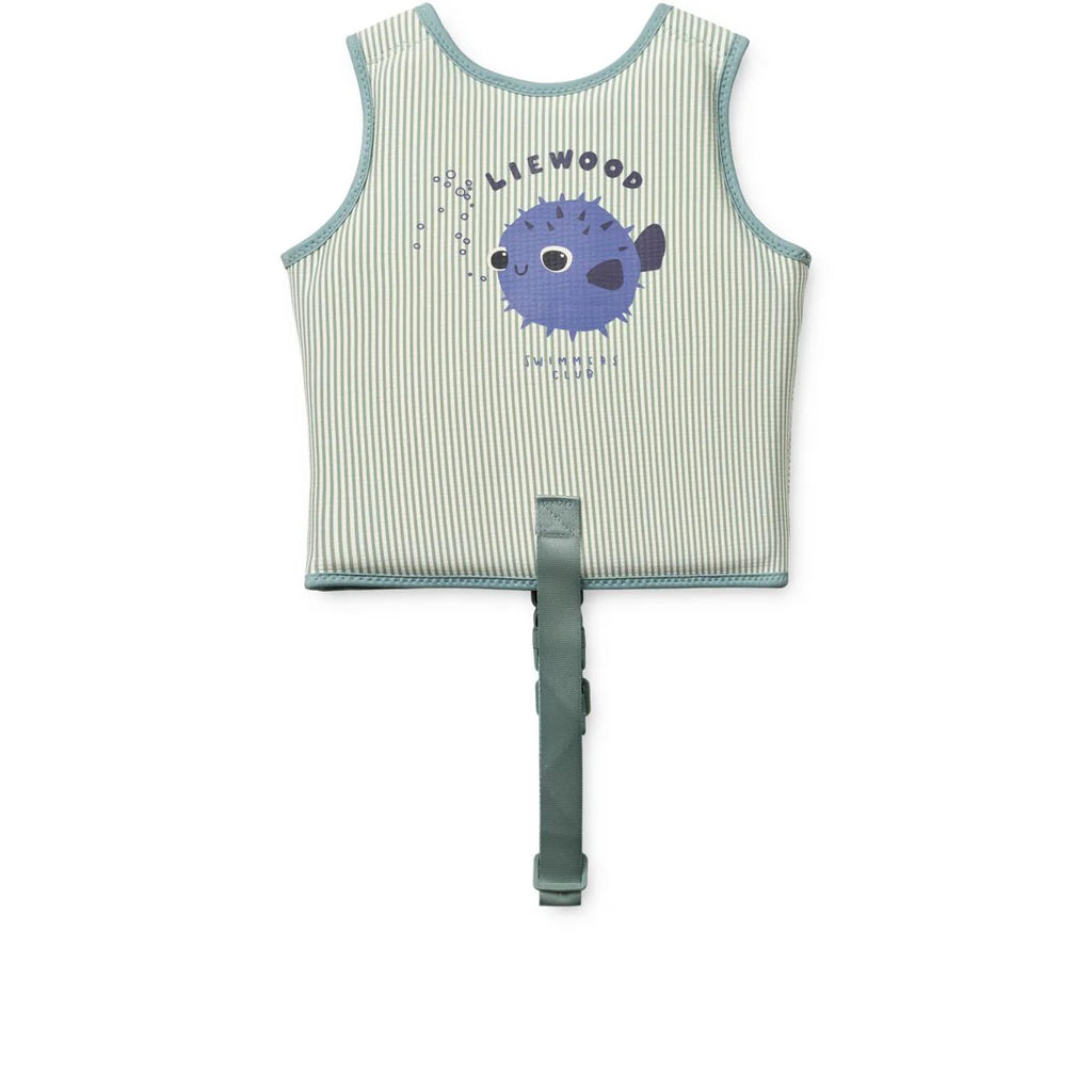 Gilet de Bain en Tissu Gaufré DOVE Peppermint / Sandy