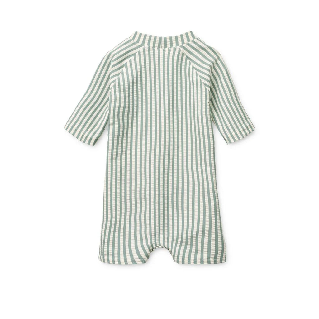 Combinaison de Bain Bébé en Tissu Gaufré - THOR Peppermint / Sandy