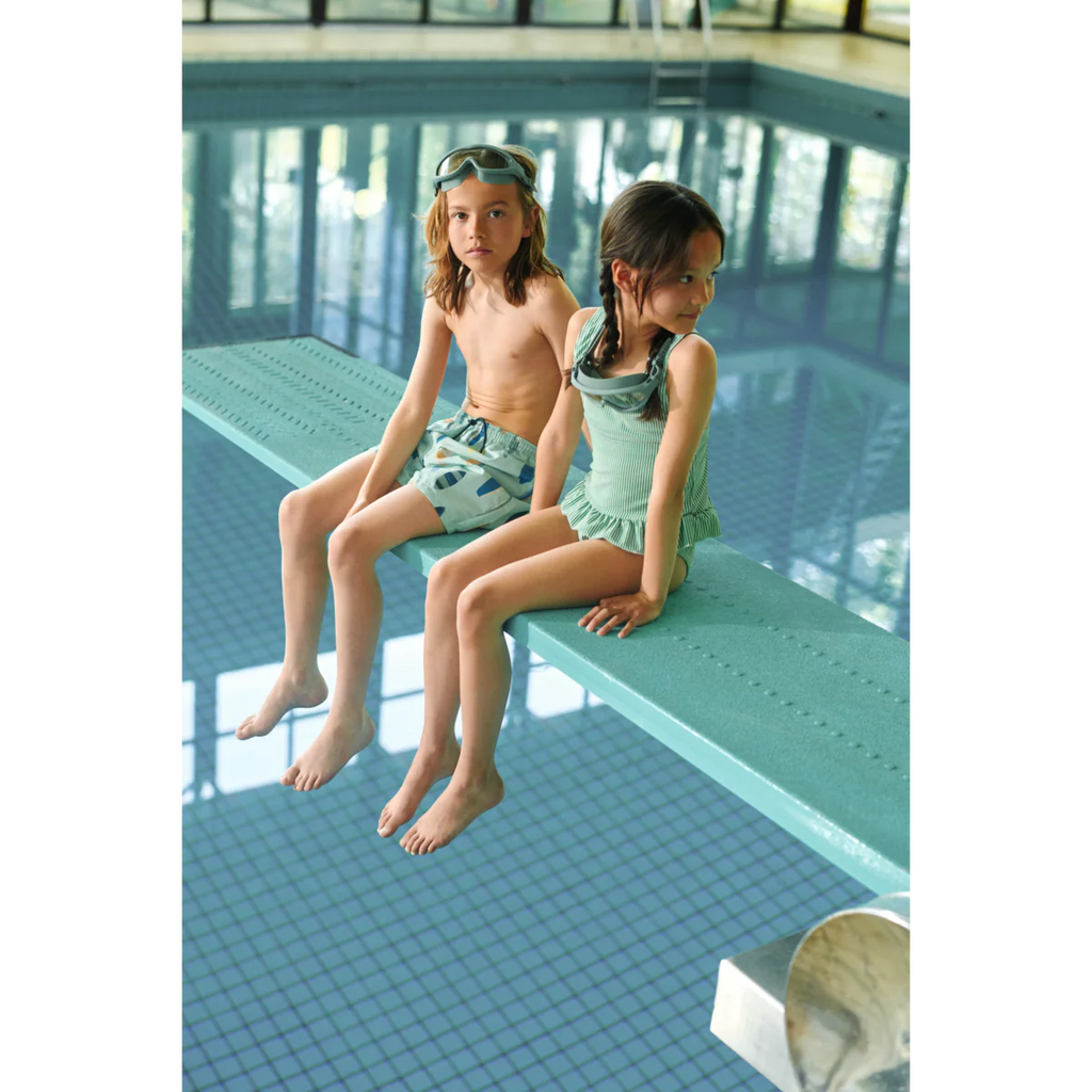 Short de bain DUKE imprimé - Boards / Light peppermint