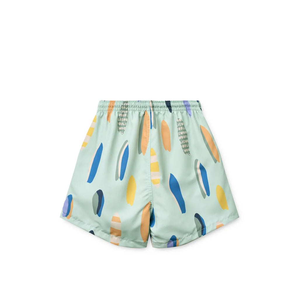 Short de bain DUKE imprimé - Boards / Light peppermint