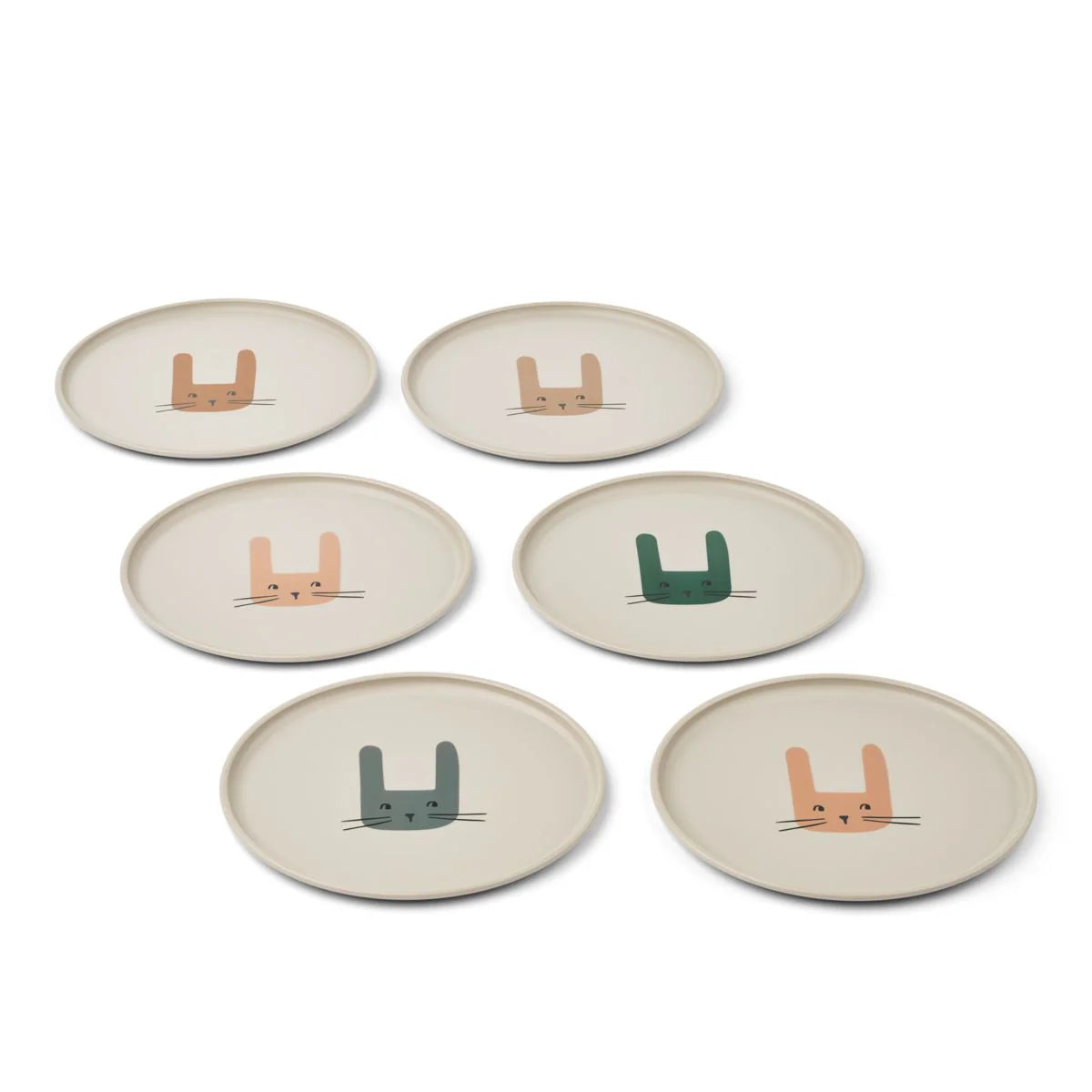 Lot de 6 assiettes Remco - Bunny / Sandy