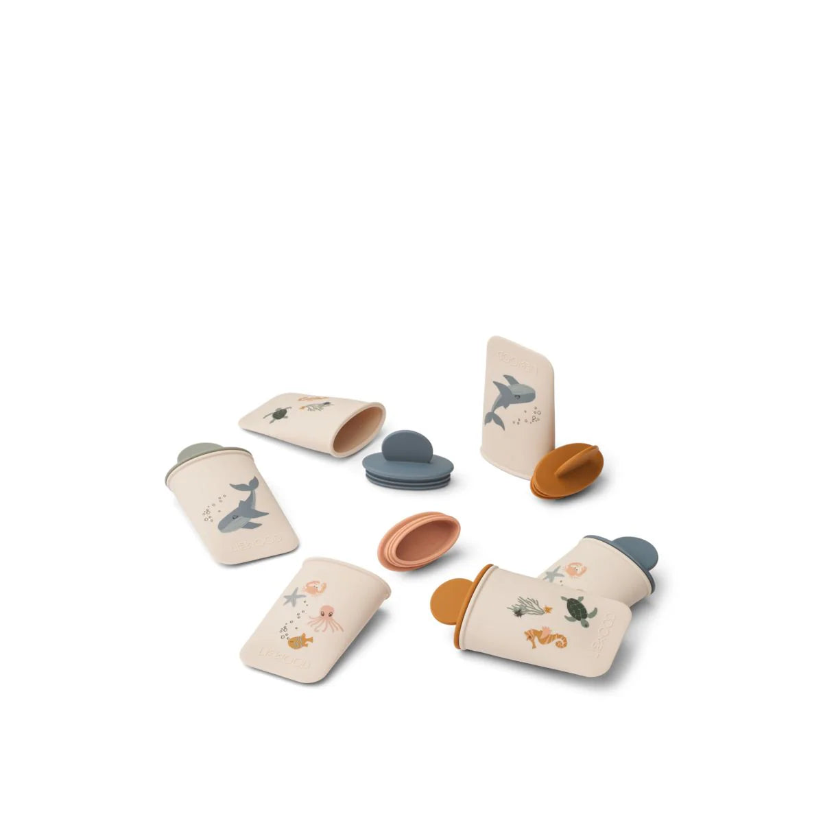 Lot de 6 mini-glaces imprimées MALIK - Sea creature / Sandy