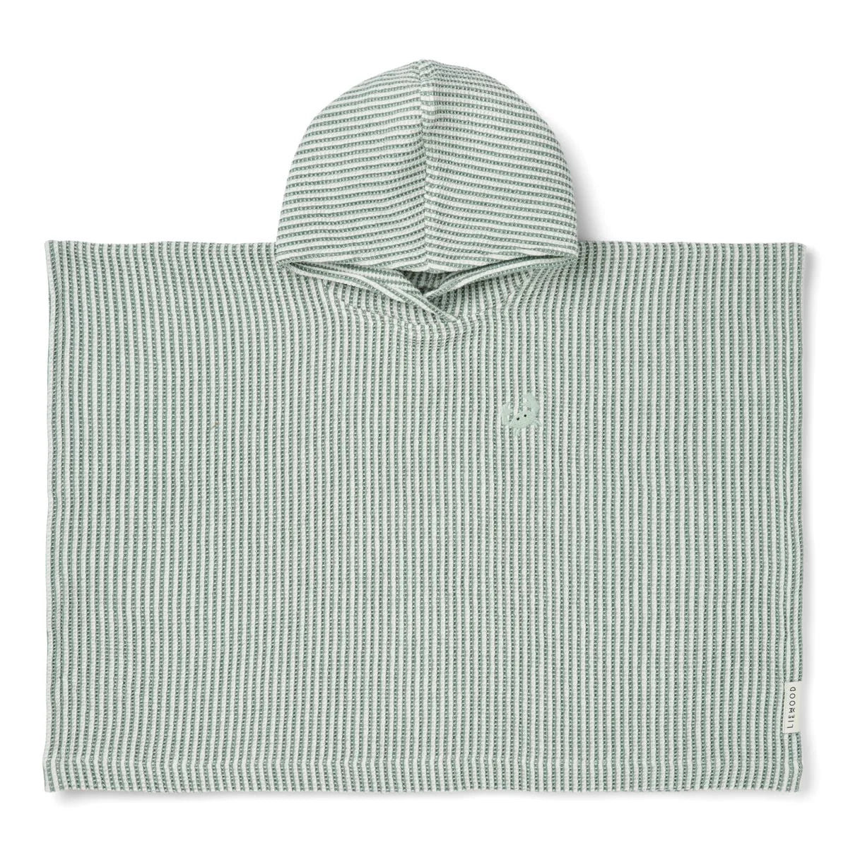 PONCHO BRODERIE PACO STRIPE PEPPERMINT / CREME DE LA CREME