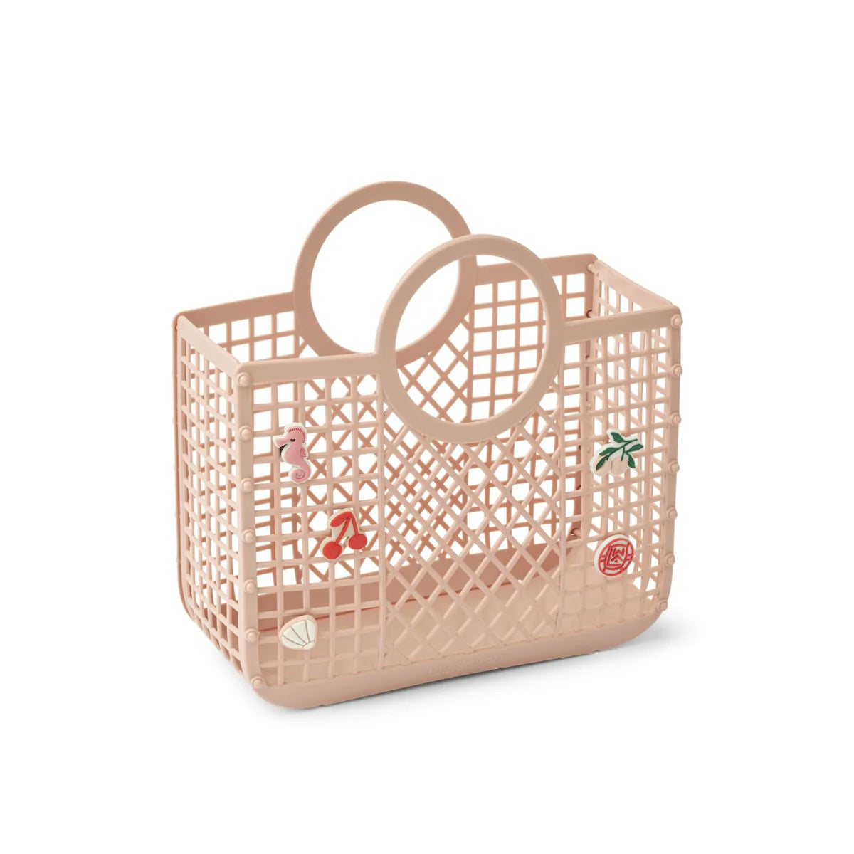 PANIER SAMANTHA AVEC BRELOQUES ROSE