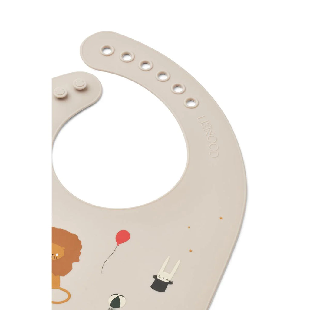 Lot de 2 bavoirs en silicone Tilda - Circus / Sandy