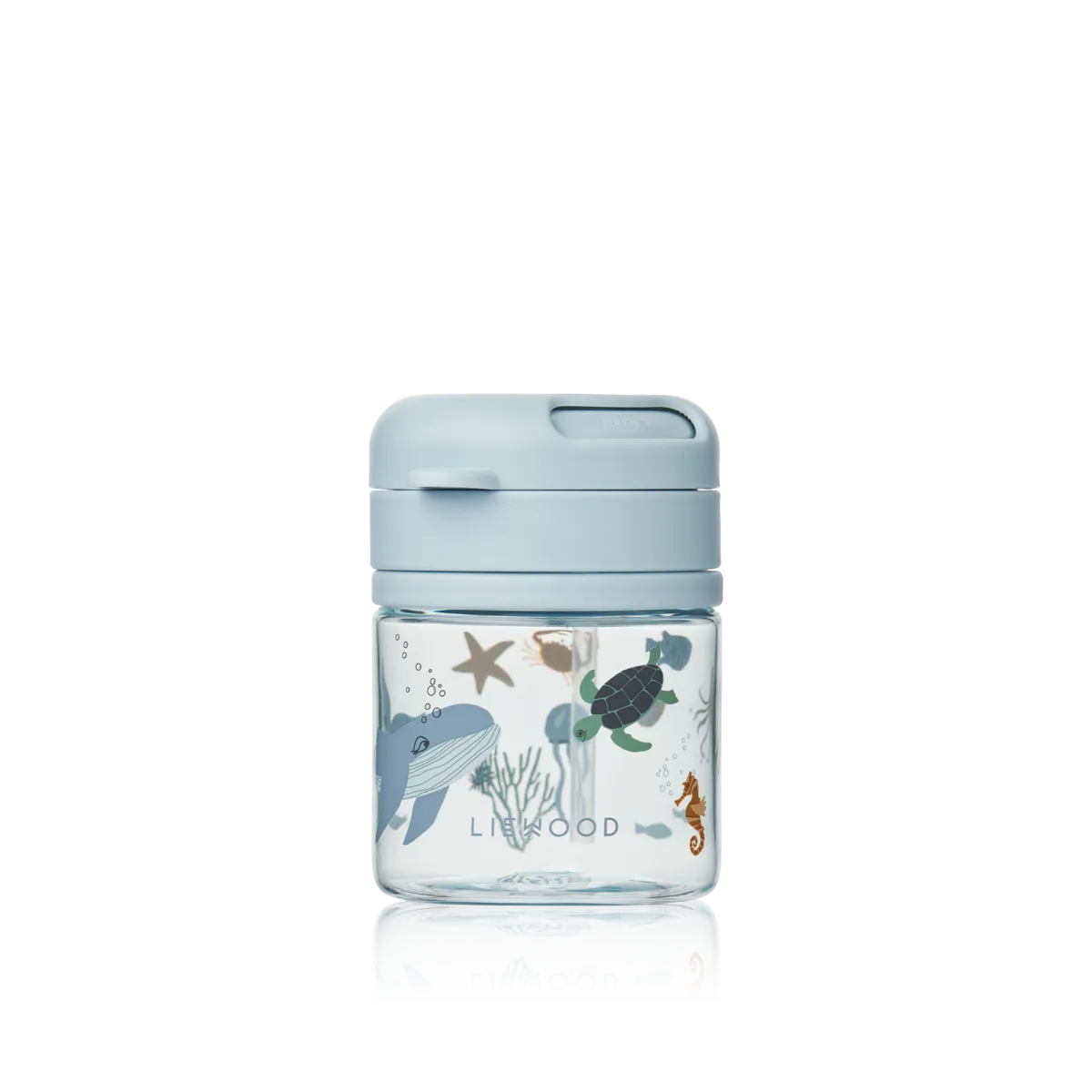 Gobelet avec paille en Tritan Pavia 280 ml -  Créature marine / Sandy