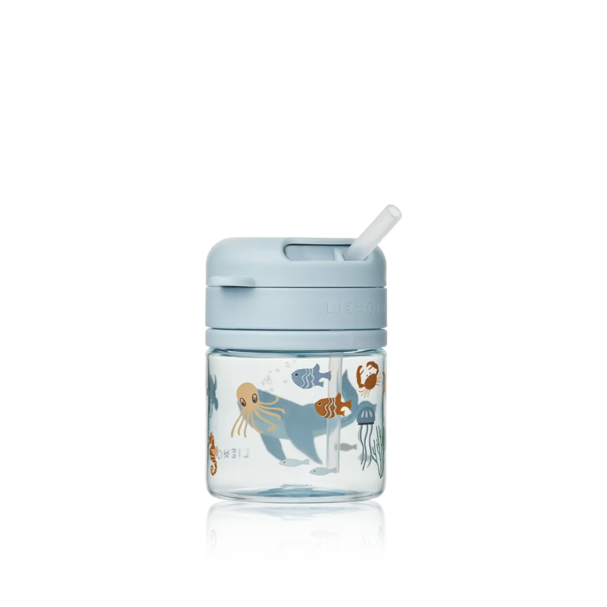 Gobelet avec paille en Tritan Pavia 280 ml -  Créature marine / Sandy