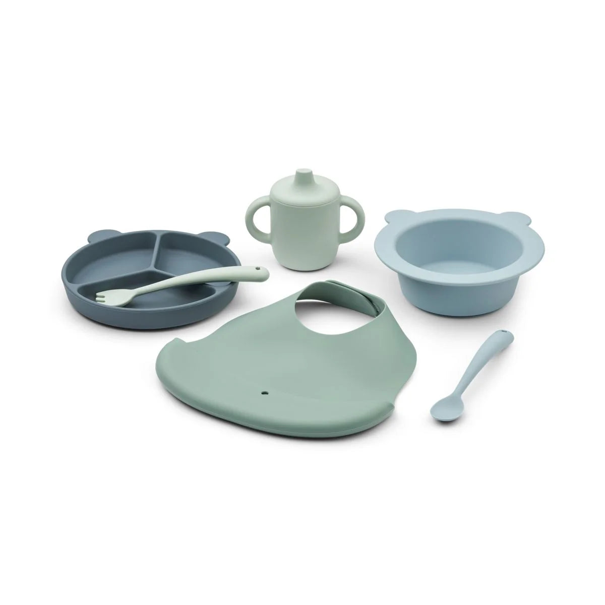 Coffret repas Stina Mr bear / Dusty mint multi mix