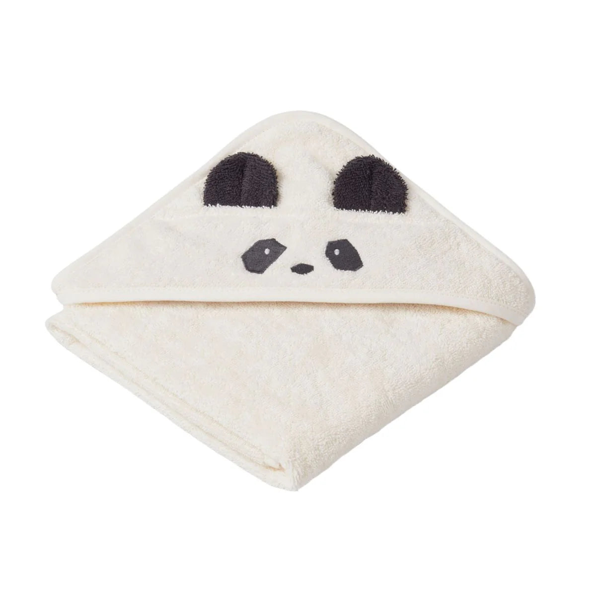 Serviette bébé à capuche Albert - Panda creme de la creme