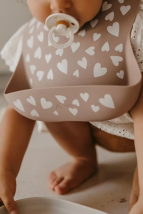 Bavoir en silicone | Fall in love Taupe