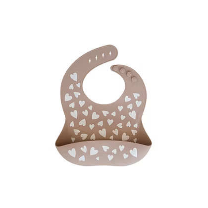 Bavoir en silicone | Fall in love Taupe