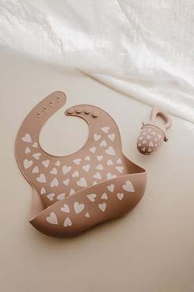 Bavoir en silicone | Fall in love Taupe