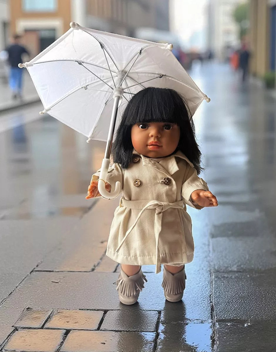Parapluie pour poupée blanc