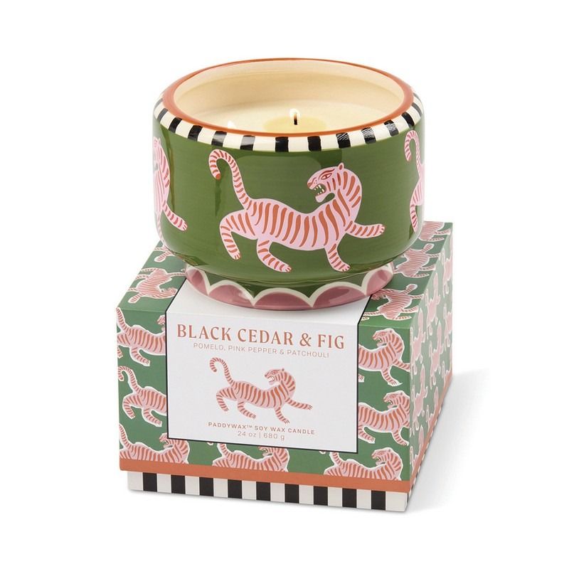 Bougie parfumée XL Adopo - Cèdre noir et figue