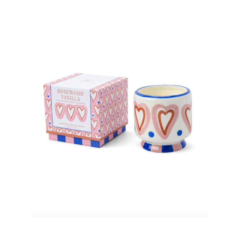 Bougie en céramique Adopo Hearts - Rosewood Vanilla