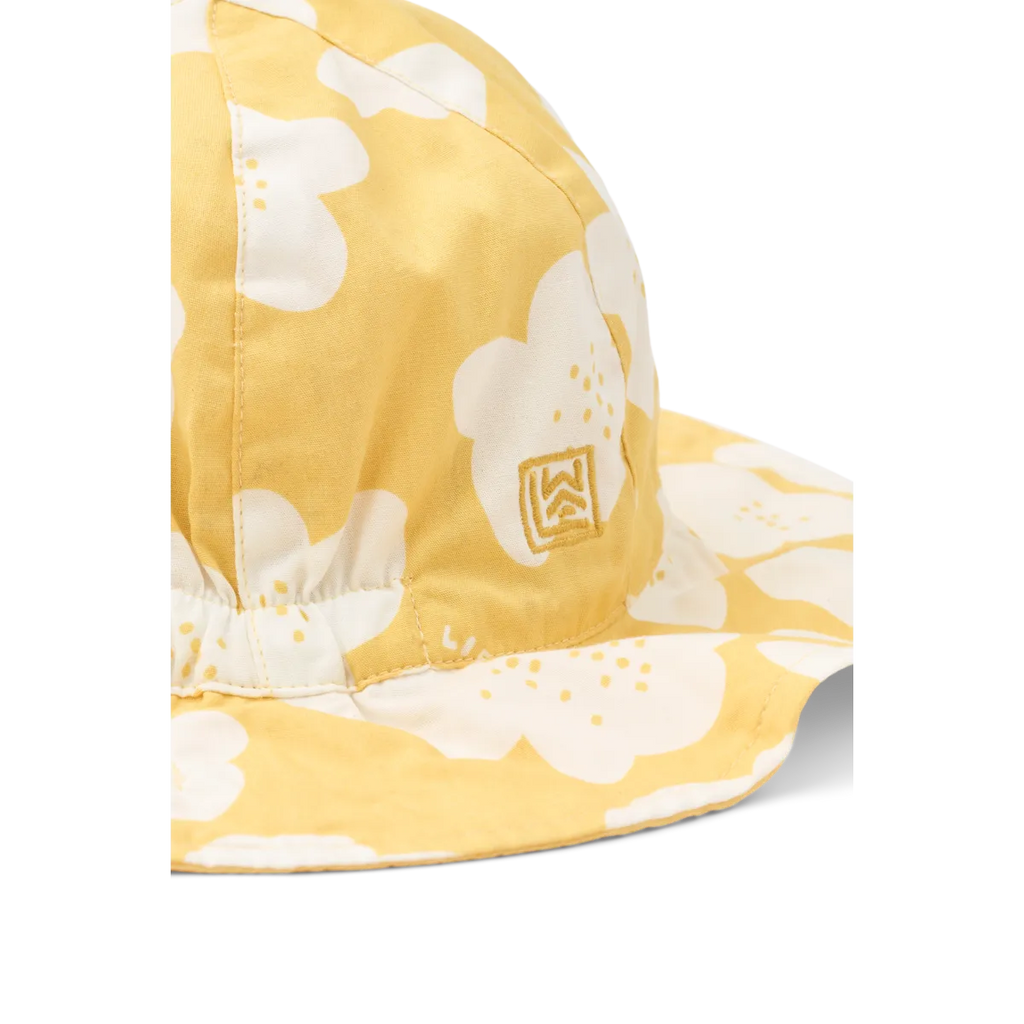 Chapeau réversible Amelia  - Flower / Lemon yellow