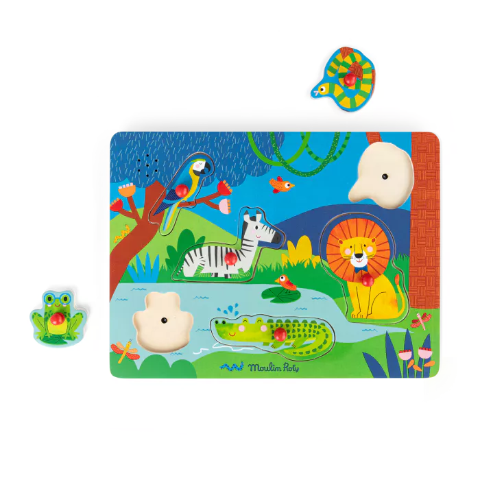 Puzzle sonore animaux en bois