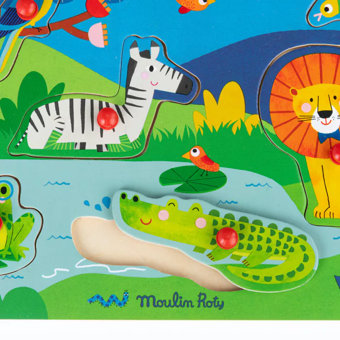 Puzzle sonore animaux en bois