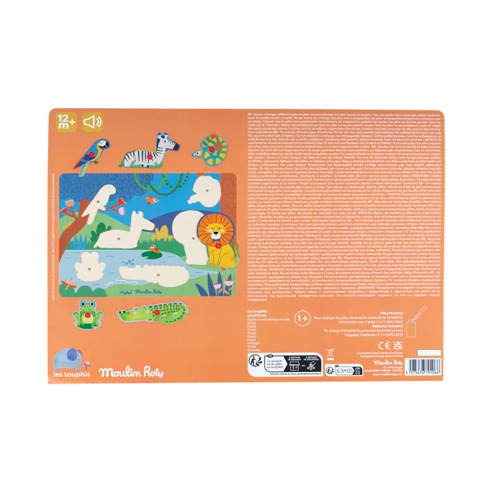 Puzzle sonore animaux en bois