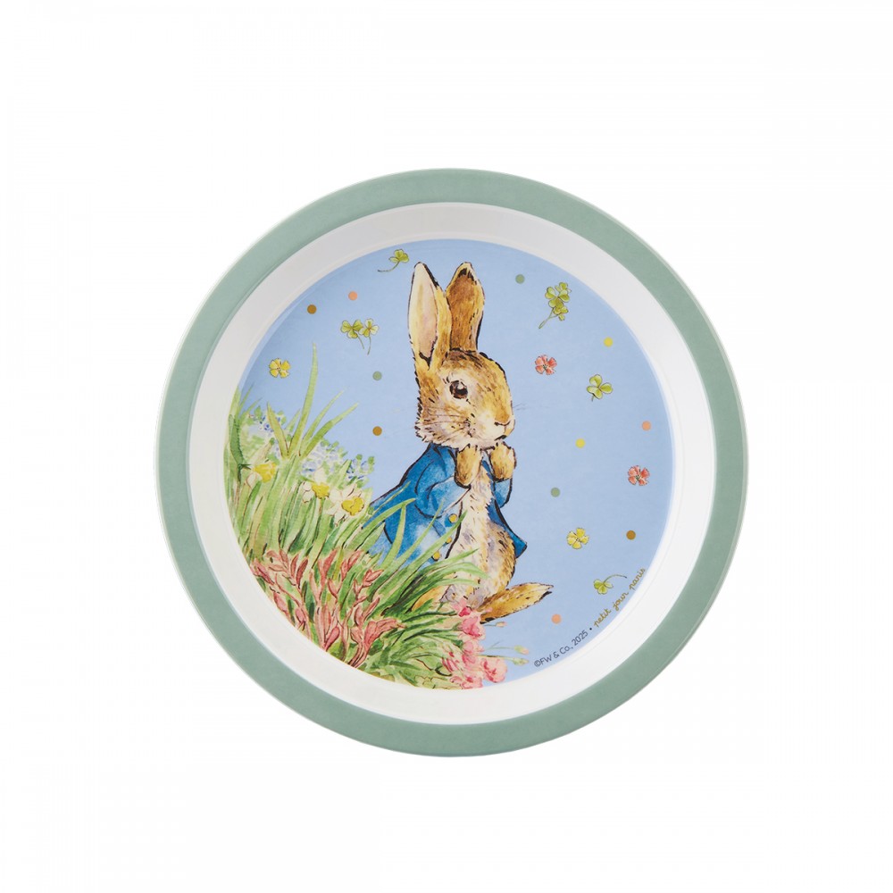 ASSIETTE BÉBÉ PIERRE LAPIN VERTE - Petit Jour