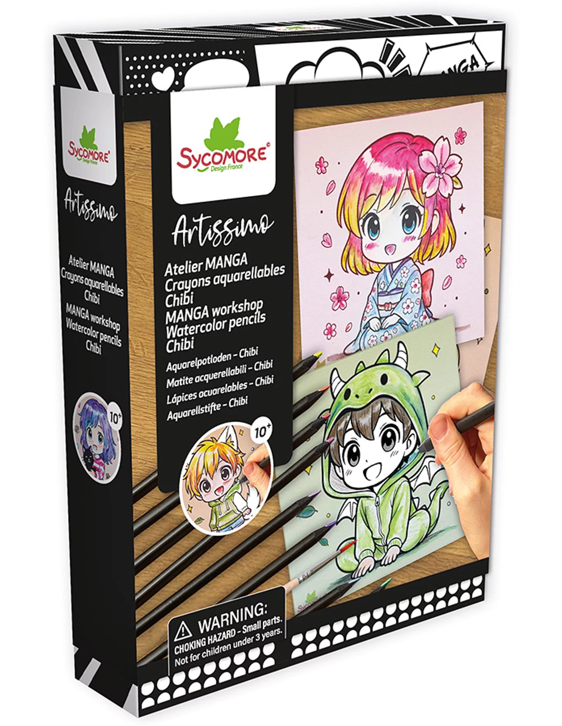 Atelier Manga Crayons Aquarellables Chibi S - SYCOMORE