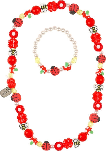 Set de collier et bracelet avec coccinelles - SOUZA