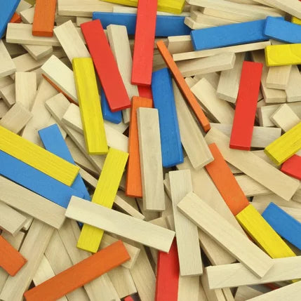 BATIBLOC COLOR 100 PLANCHETTES EN BOIS MASSIF COLOREES