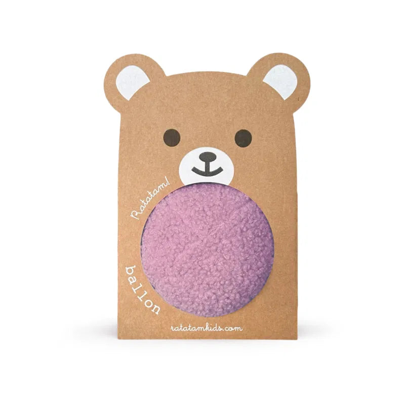 Balle ourson peluche 12 cm – violet/mauve