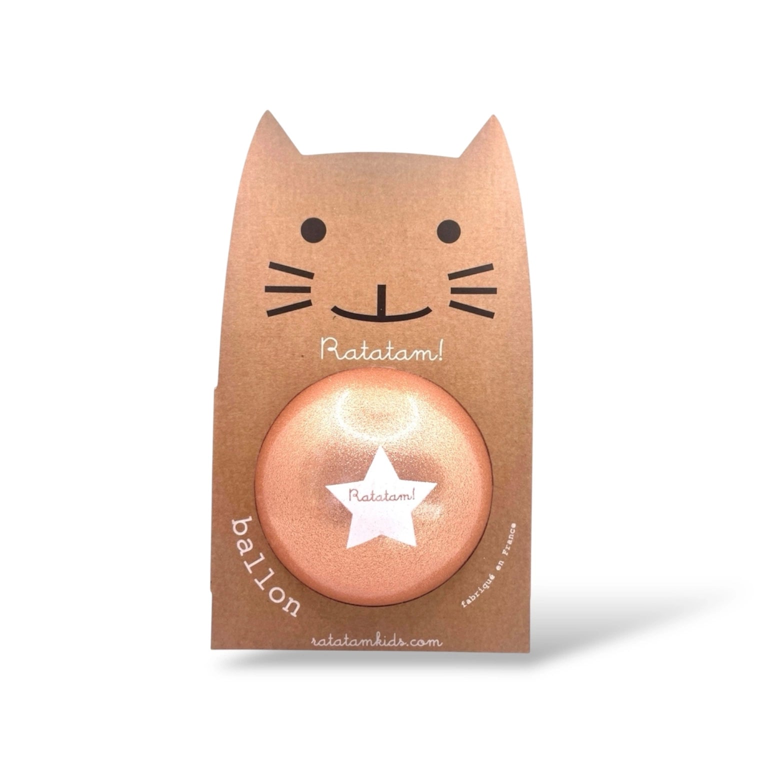 Ballon pailleté chat 15 cm – Cuivre