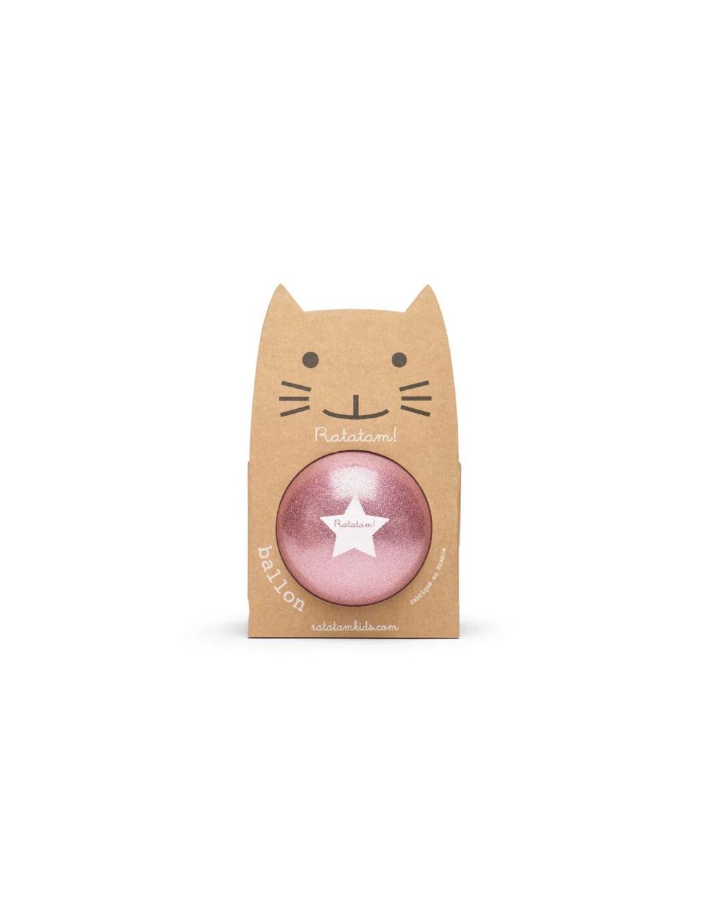 Ballon pailleté chat 15 cm - Rose