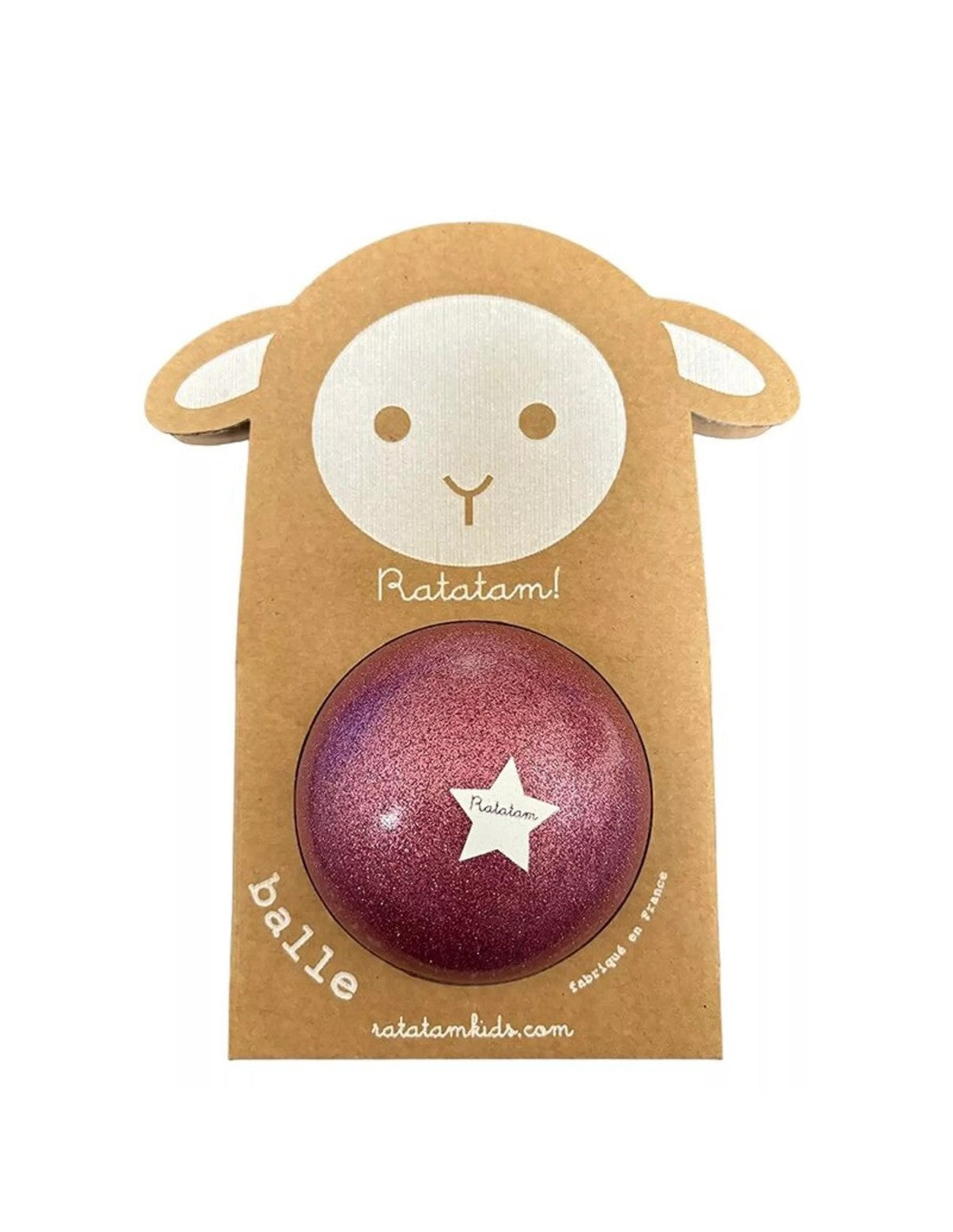 Petit Ballon Mouton Pailleté 10 cm - Rose