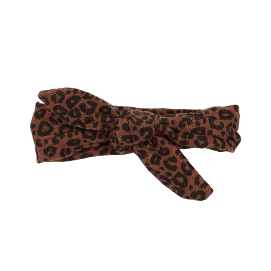 Bandeau poupée - léopard marron