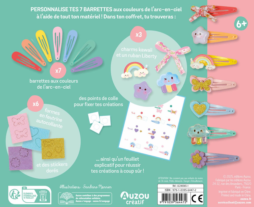 Mon semainier de barrettes arc-en-ciel