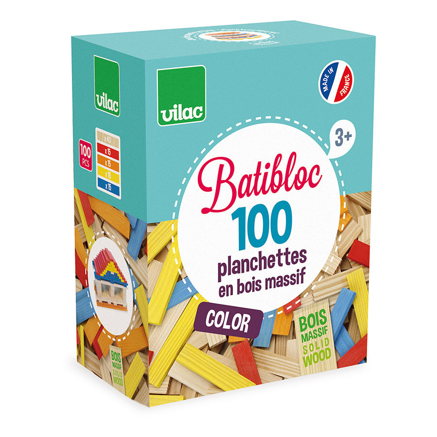 Jeu de construction en bois, Batibloc Color