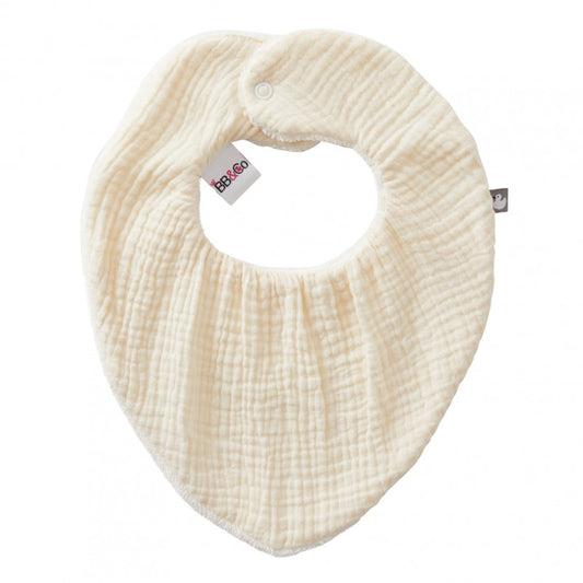 Bavoir-bandana bambou/ gaze - Mousse de lait
