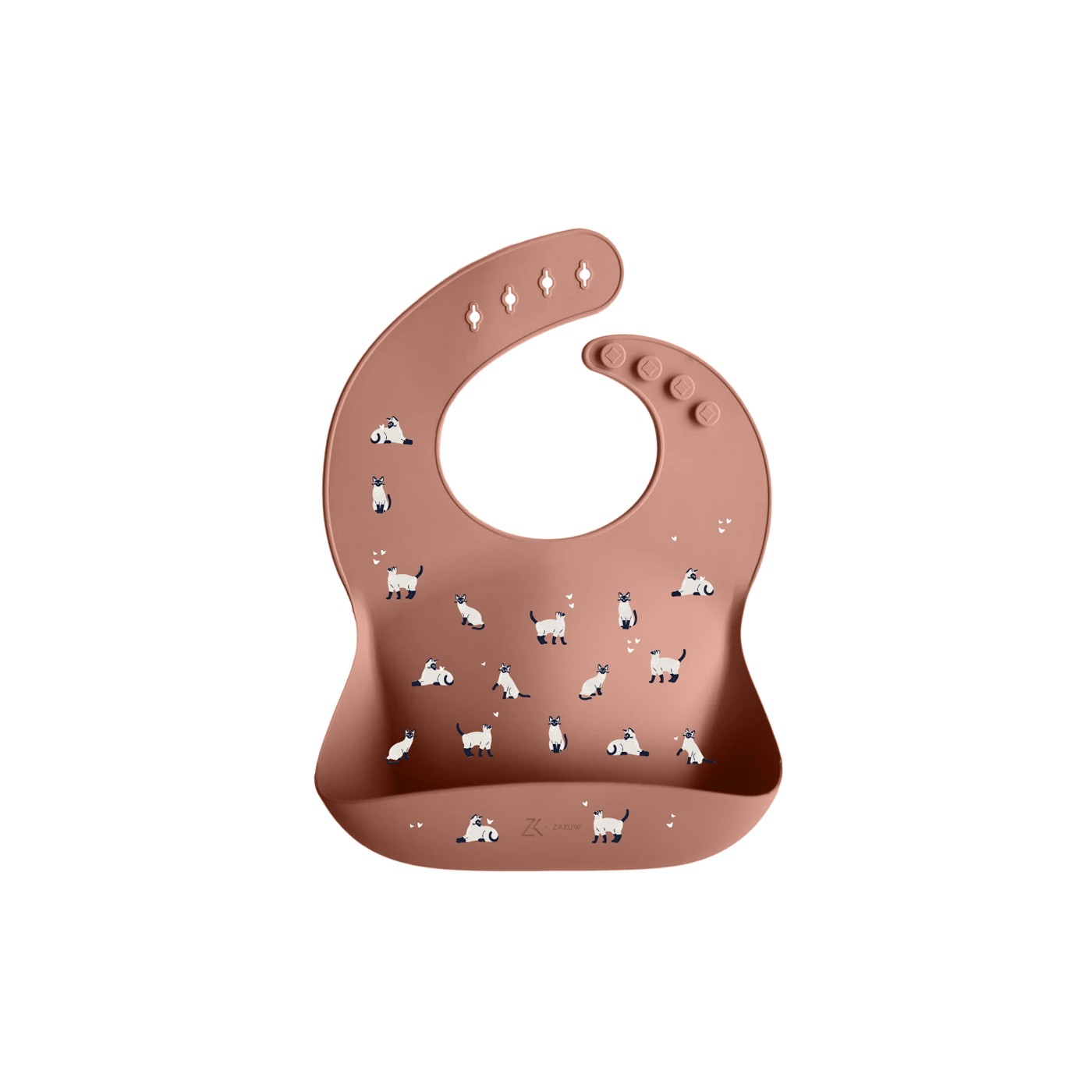 Bavoir en silicone Minouche Rose