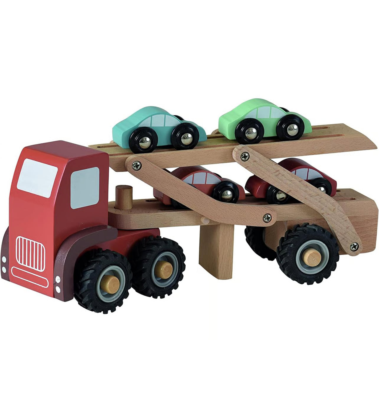 CAMION DE TRANSPORT POUR VOITURES EN BOIS