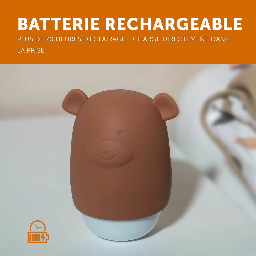 Zazu – Veilleuse Benny compacte nomade – Chocolat