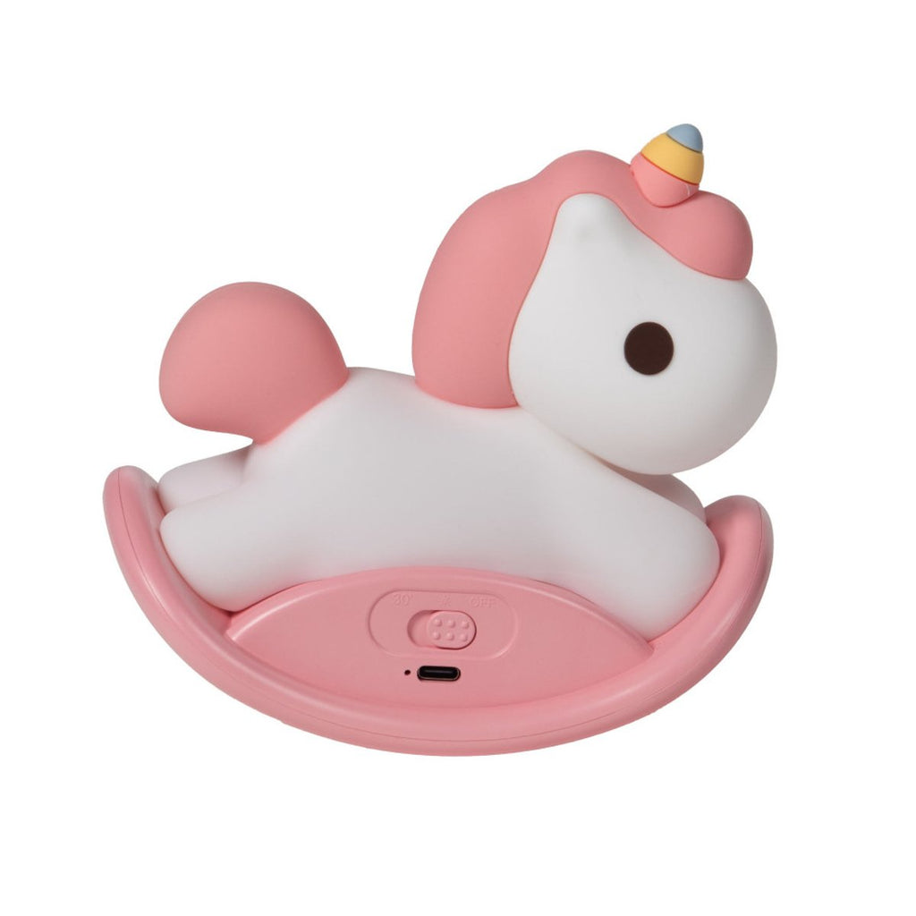 VEILLEUSE LICORNE ROSE & BLANCHE EN SILICONE RECHARGEABLE - AMADEUS LES PETITS