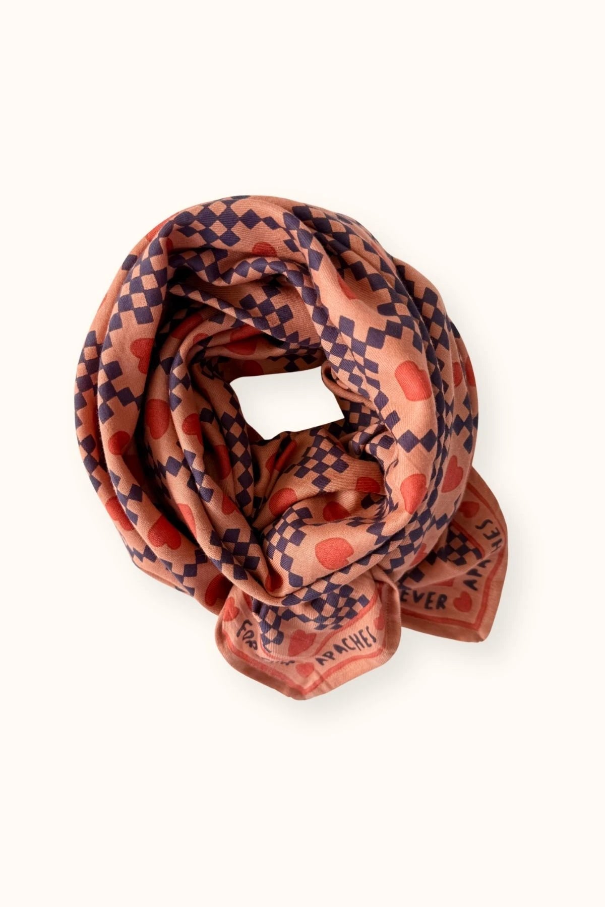 Big Foulard Manika "Amor " Rust