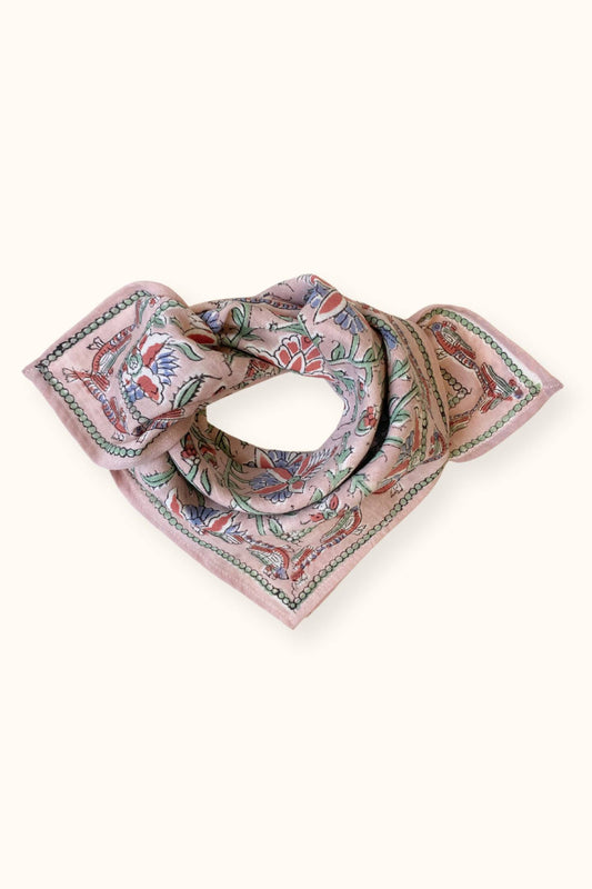 Small Foulard Manika "Bird" Pastel