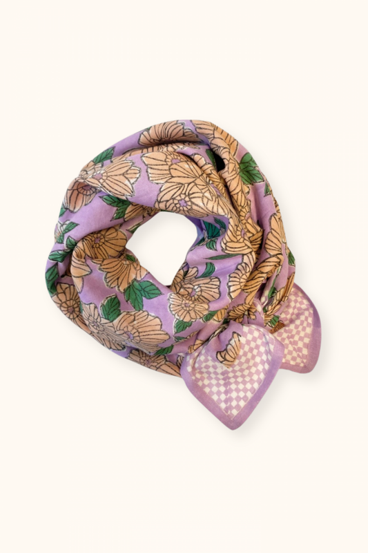 Big Foulard Latika "Bloom" Lavande
