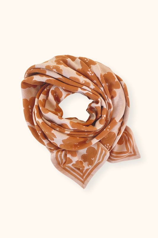Big Foulard Latika "Flora Bold" Orange