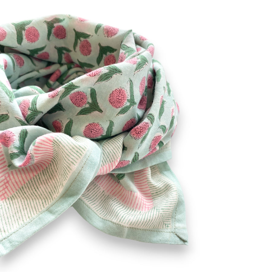 BIG FOULARD LATIKA "LOTUS" MENTHE