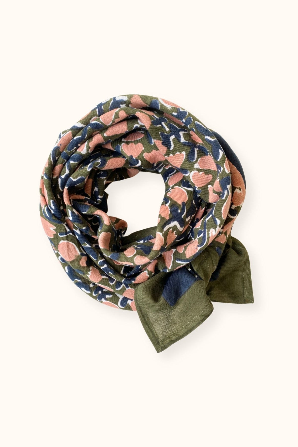 Big Foulard Latika "Tulipe" Kaki