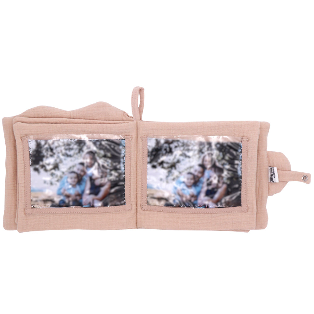 Livre album photos nuage gaze de coton - Biscuit
